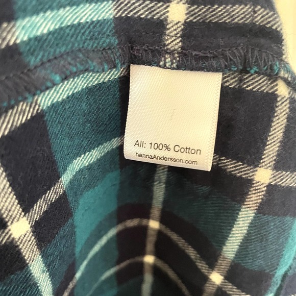 NWT Hanna Andersson Blue/Green Plaid Long Sleeve Dress SZ 5 - Picture 14 of 15